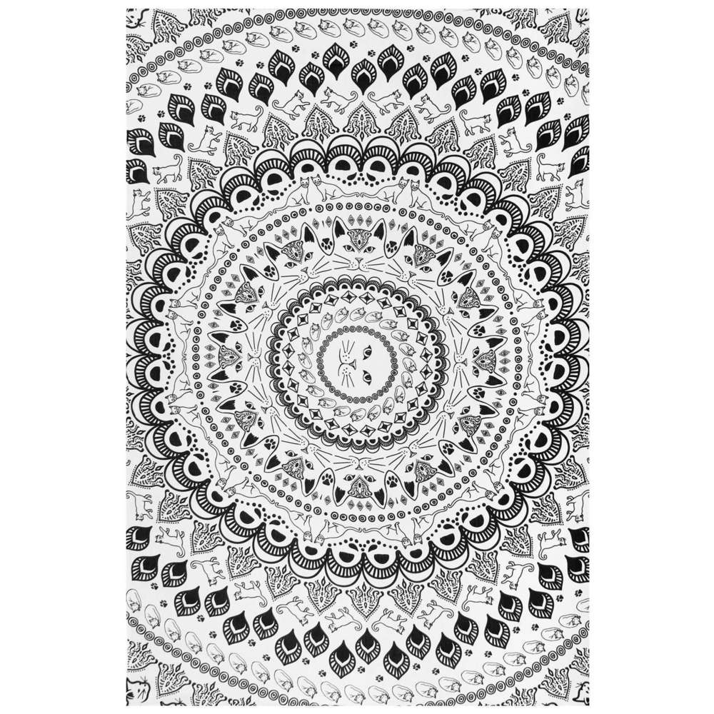 Cat Mandala Tapestry 52x80" by Zest For Life